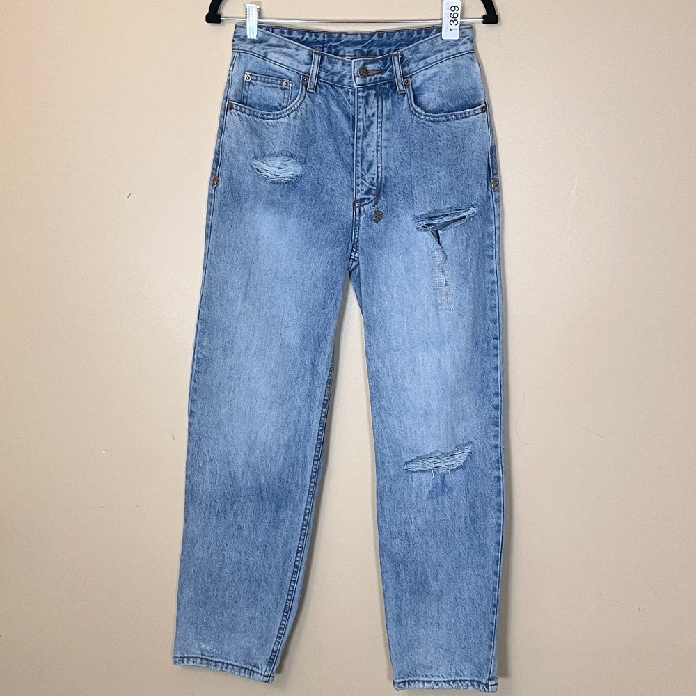 Ksubi Brooklyn Skream Trashed Straight Jeans - Women's Size 27 - Blue
